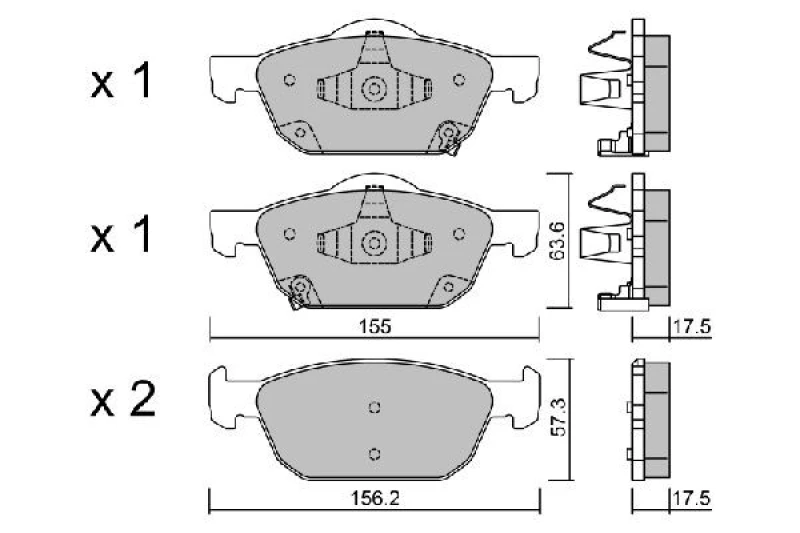 Image of AISIN Brake pad set AISIN BPHO-1006