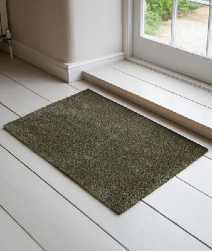 Image of Non Slip Absorbent Dirt Trapper Entrance Door Mats Brown 50X80 Cm