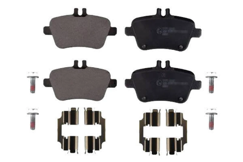 Image of SWAG 10 91 6901 Brake pad set Rear Axle, prepared for wear warning indicator, with fastening/mounting material, with fastening material Brake Pad Set