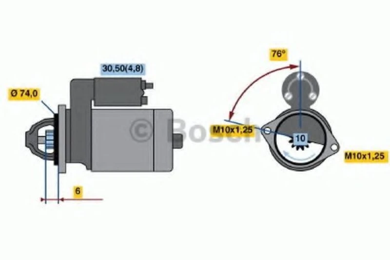 Image of Starter motor Bosch 0 986 017 500