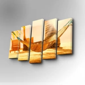 Image of 5PUC-057 Multicolor Decorative Canvas Painting (5 Pieces)