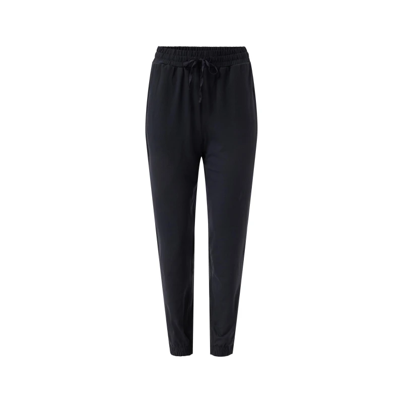 Image of Girlfriend Collective Womens Reset Open Hem Fleece Joggers Black female 8 (XS)