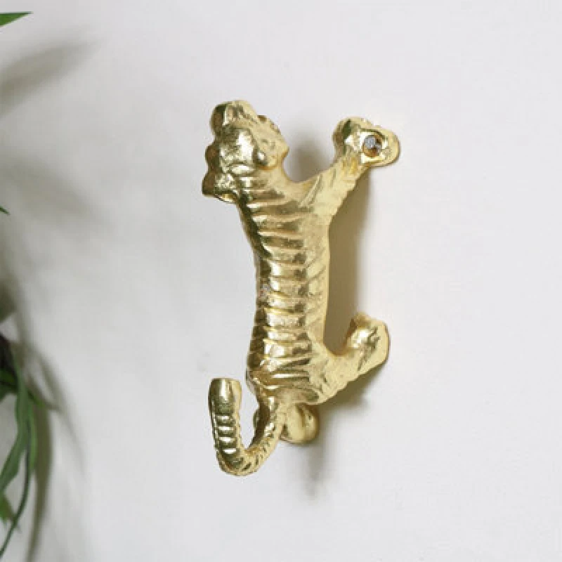 Image of Melody Maison Gold Tiger Wall Hook Metallic Gold