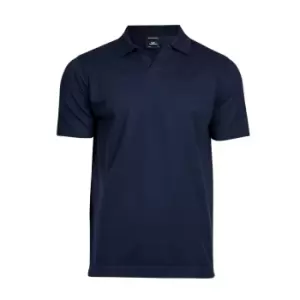 Image of Tee Jays Mens Luxury Stretch V Neck Polo Shirt (XL) (Navy Blue)