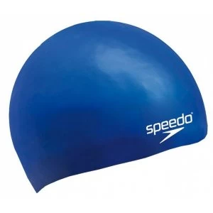 image of Speedo Moulded Silicone Caps Senior Royal Blue