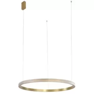 image of Netlighting Merano Columbia 85cm Integrated LED Pendant Ceiling Light Antique Br