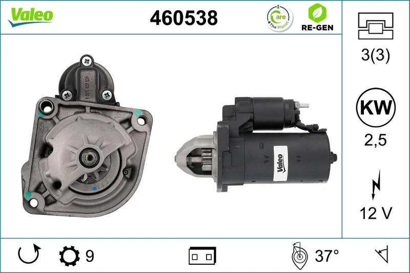 Image of Starter motor VALEO 460538