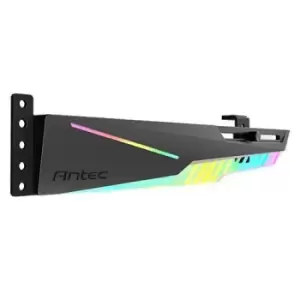 image of Antec Dagger ARGB Graphics Card Five-Hole Support Bracket Tool-Free Anti-Scratch & Shock-Absorbing Pad Black