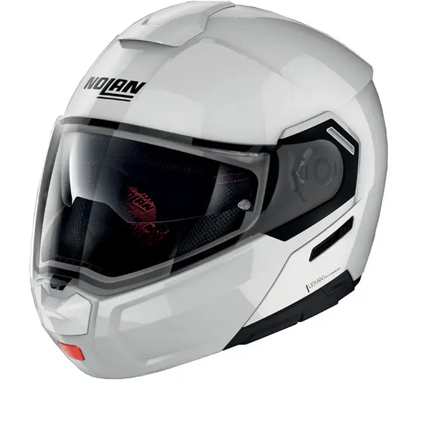 image of Nolan N90-3 Classic 5 Metal White ECE 22.06 Modular Helmet Size 2XL