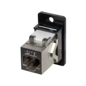 image of Tuk Ltd - SACK3SBpm Category 6 F2F Low Profile Panel Mount Shielded Coupler