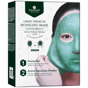 image of SHANGPREE Green Premium Modeling Mask with Bowl and Spatula 50ml