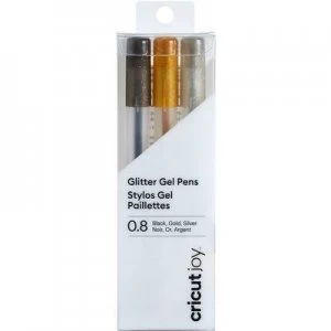Image of Cricut GLITTER Pen set Black, Silver, Gold
