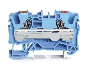Image of Wago Blue 2206 Terminal Block, 14 8 AWG, 20 8 AWG, 0.5 10 mm, 1 10 mm, ATEX,