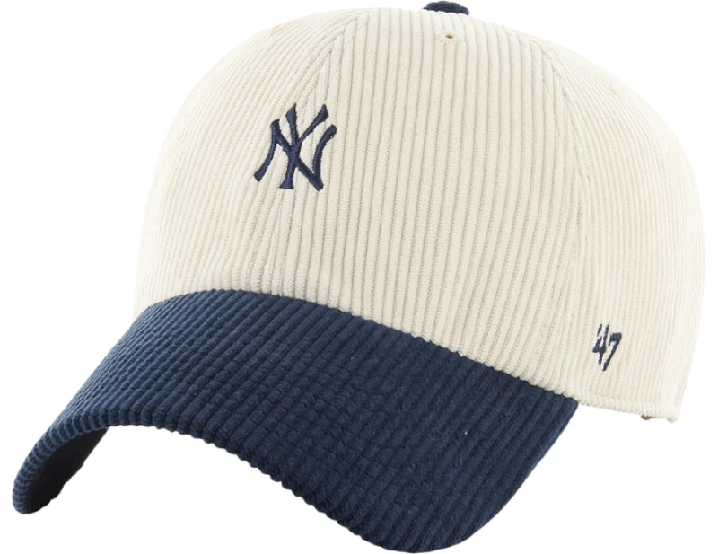 Image of '47 Brand Mlb Ny Cord Base Runner Tt 47 Clean Up Cap White OSFA