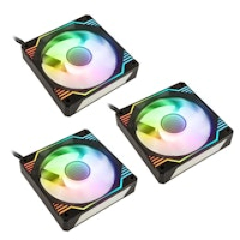 Image of Kolink Umbra X 120mm ARGB High Performance PWM Fan Triple Pack - Black