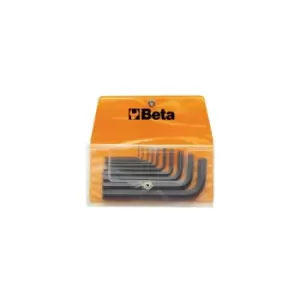 Image of Beta Tools 96AS/B11 11pc Offset Hex Key Wrench Set in Wallet Burnished 000960749