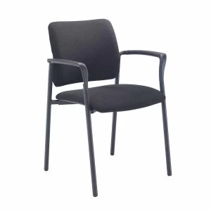 Image of TC Office Florence Fabric Arm Chair with Black Frame, Black