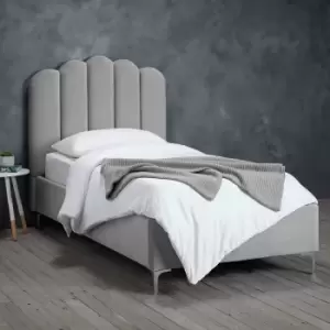 Image of LPD Willow Single Bed Silver Velvet
