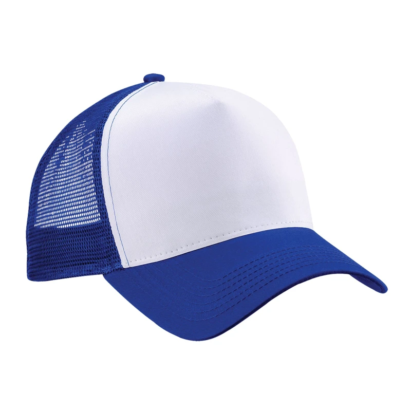 Image of Beechfield Beechfield Men Snapback Trucker Cap in Blue Blue One Size Male 5063377408089