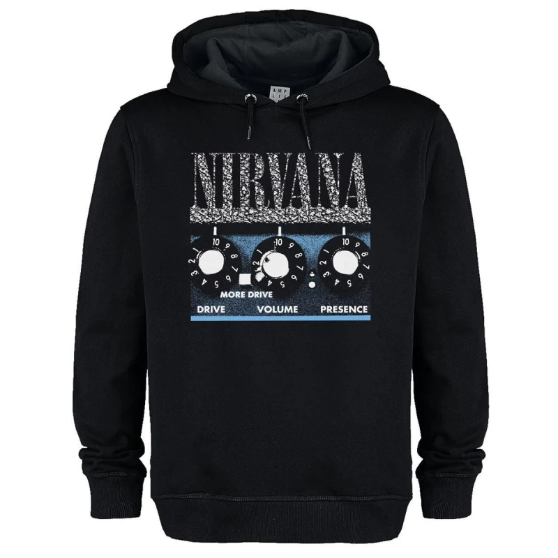 Image of Amplified Mens More Drive Nirvana Hoodie in Black Size: Large Black Male L