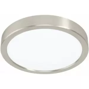 image of Loops - Wall / Ceiling Light Satin Nickel 210mm Round Surface Mounted 16.5W LED 3000K