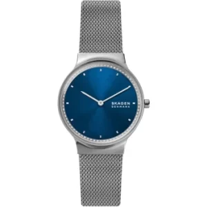 Ladies Skagen Freja Two-Hand Silver Stainless Steel Mesh Watch