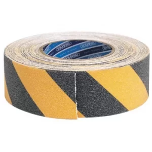 Image of Draper 18M x 50mm Black and Yellow Heavy Duty Safety Grip Tape Roll