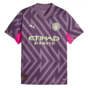 Image of 2023-2024 Man City Goalkeeper Shirt (Purple Charcoal) - Kids