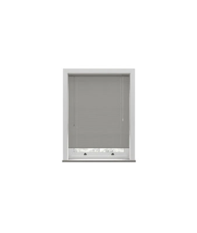 Image of Grey Pvc Venetian Blind 152Cm Drop (25mm Slats) 45Cm Wide