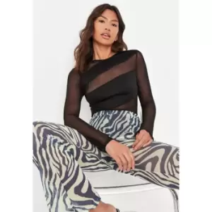 image of Missguided Long Sleeve Trouser Pj Set - Black