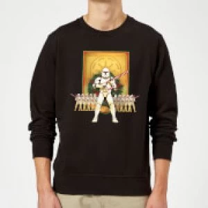 Image of Star Wars Candy Cane Stormtroopers Black Christmas Sweatshirt - L - Black