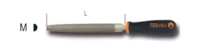 image of Beta Tools 1719BMD6/M Bastard/Rough-Cut Half-Round File with Handle 150mm