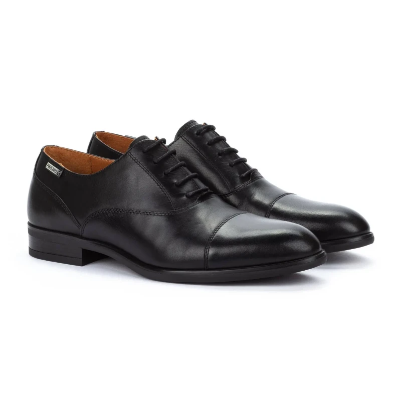 Image of Pikolinos Bristol M7J Leather Mens Lace Up Shoes - Black - Size:UK 9.5-10