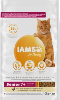 Image of Iams Vitality Senior Chicken Cat Food 10kg