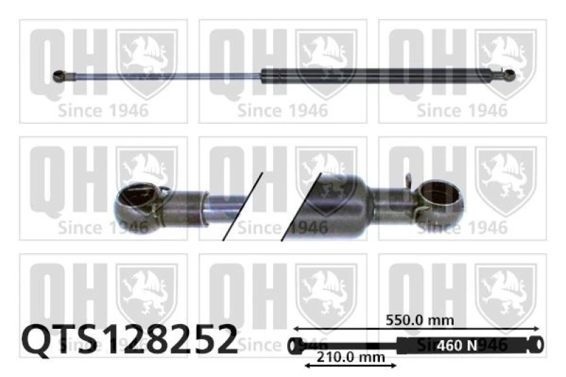 Image of QUINTON HAZELL Tailgate strut QUINTON HAZELL QTS128252