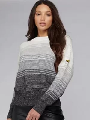 Image of Barbour International Hallstatt Knit -smoke Ombre, Grey, Size 10, Women