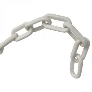 Image of Faithfull FAICHPLW812C Plastic Chain 8mm x 12.5m White