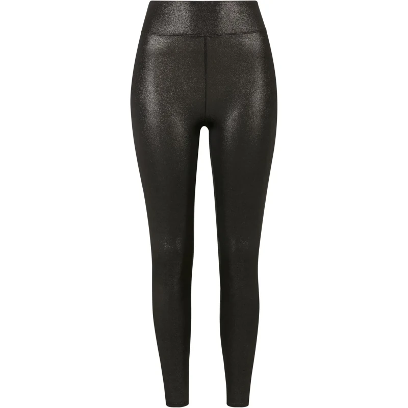 Image of Urban Classics Womens high-waisted faux leather leggings Urban Classics Noir Female L
