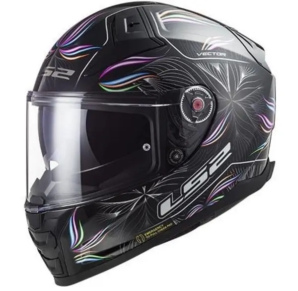 Image of LS2 Ff811 Vector II Tropical Black White Full Face Helmet Size S