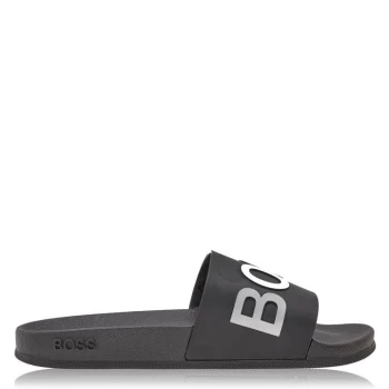 Image of Hugo Boss Bay Pool Slides Charcoal/White Size 10 Men