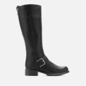 Image of Clarks Womens Orinoco Jazz Leather Warm Lined Knee High Boots - Black - UK 4