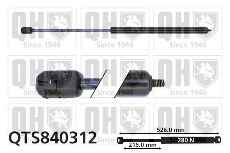 Image of QUINTON HAZELL Bonnet strut QUINTON HAZELL QTS840312