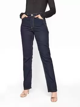 image of Long Tall Sally Ruby Straight Leg Jean, Blue, Size 10, Length 34, Women