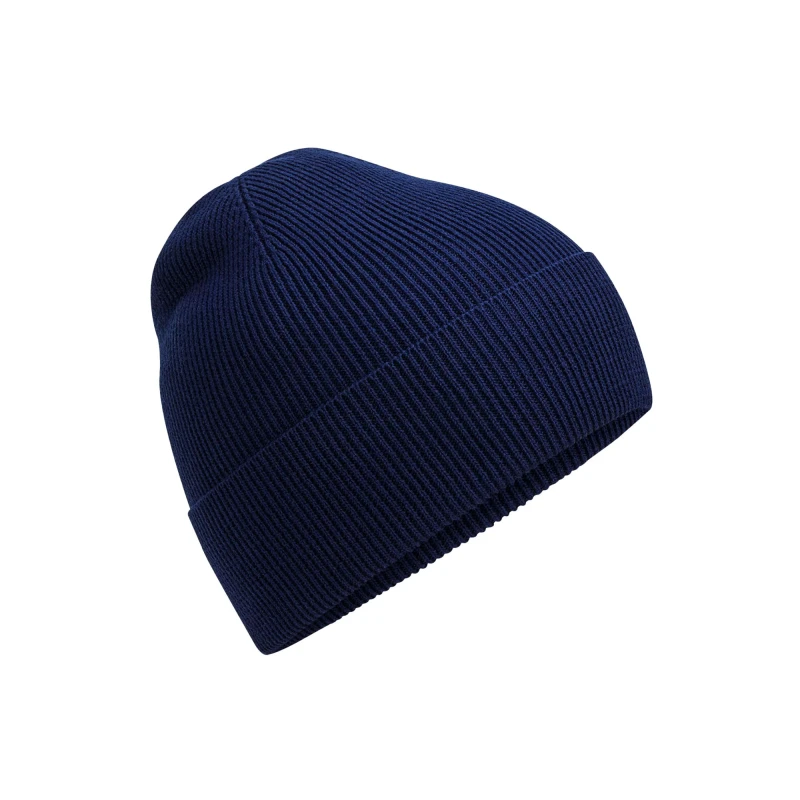 Image of Beechfield Beechfield Men Cotton Fine Knit Beanie in Navy Navy One Size Male 5063425890491