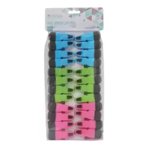 Image of Jvl Prism Soft Touch Clip Pegs, Pack Of 24