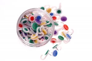 Image of Value Hook Push Pin Assorted Colours PK100