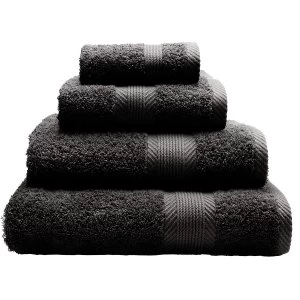 image of Catherine Lansfield Essentials 4 Piece Cotton Face Cloths - Black