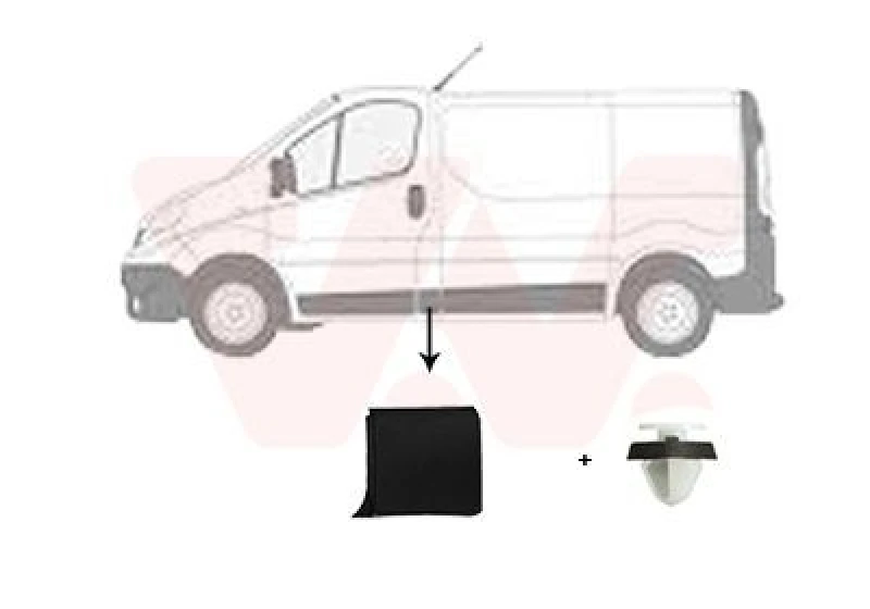 Image of VAN WEZEL Trim / Protective Strip, sidewall VAN WEZEL 4396423