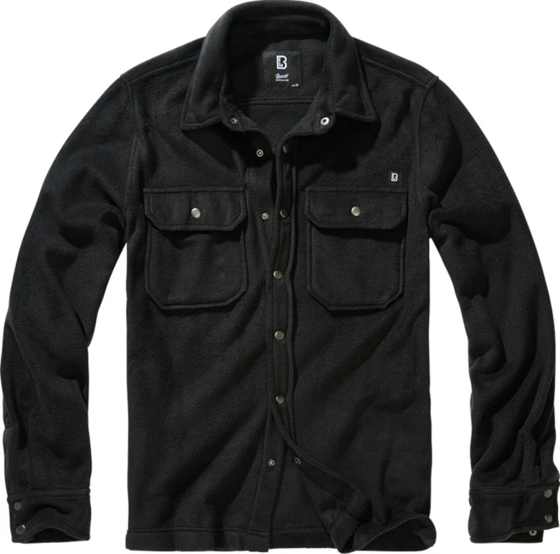 Image of Brandit Jeff Fleece Shirt, black, Size 5XL for Men