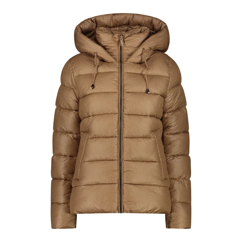 Image of CMP 3D effect hooded puffer jacket For Her CMP Marron Female 2XS